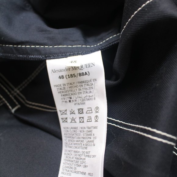 ALEXANDER MCQUEEN CONTRASTING STITCHING PANTS IN BLUE size 48 - Picture 12 of 16